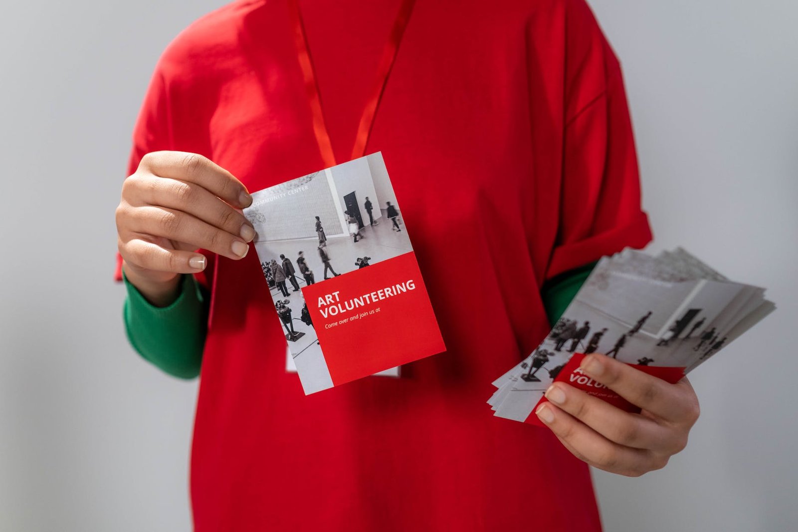 close up photo of red brochure